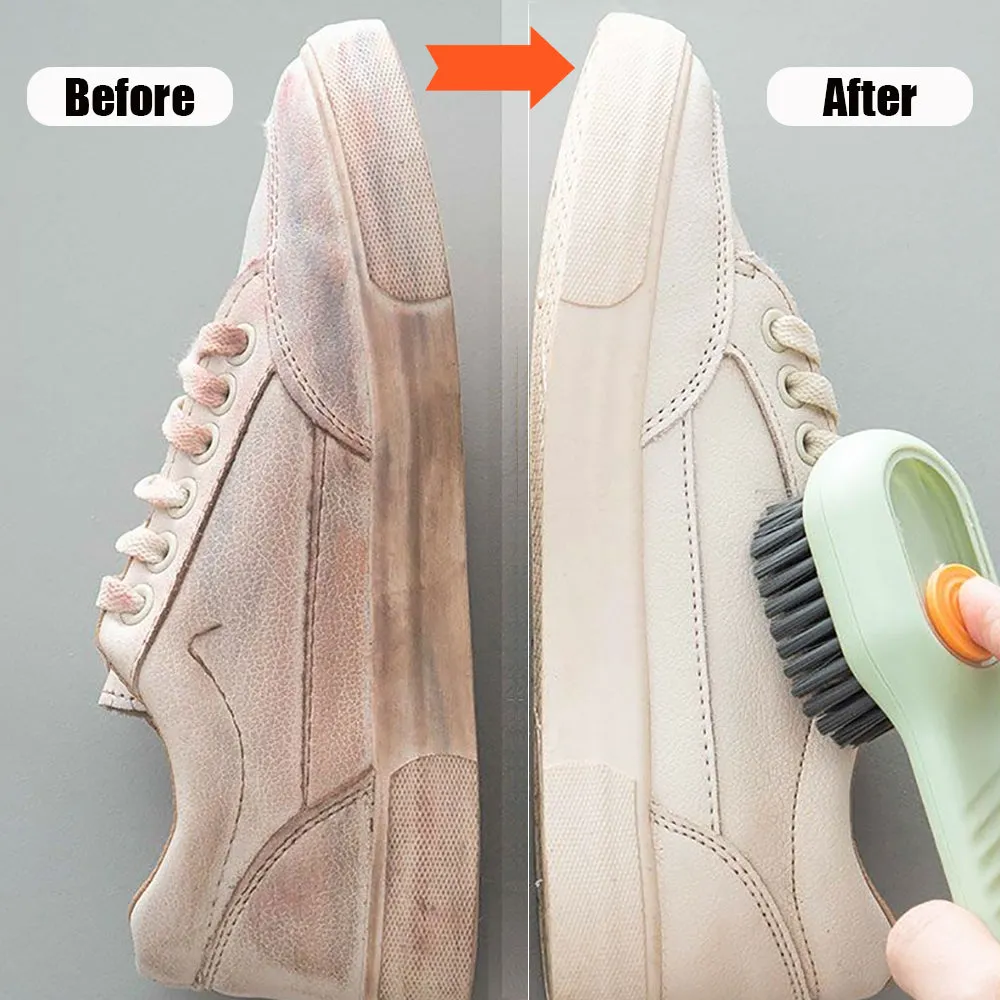 1 Pcs Cleaning Brush Soft Bristled Liquid Shoe Brush Long Handle Brush Clothes Brush Shoes