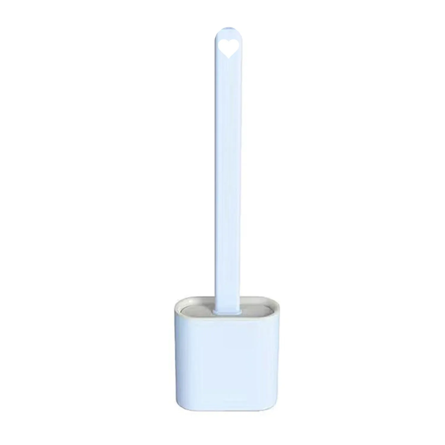 1410A Silicone Toilet Brush with Holder Stand  for Bathroom Cleaning