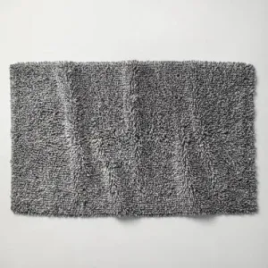 24"x40" Mélange Looped Bath Rug Dark Gray - Casaluna