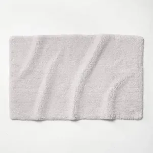 24"x40" Ultra Soft Tufted Bath Rug Light Gray - Casaluna