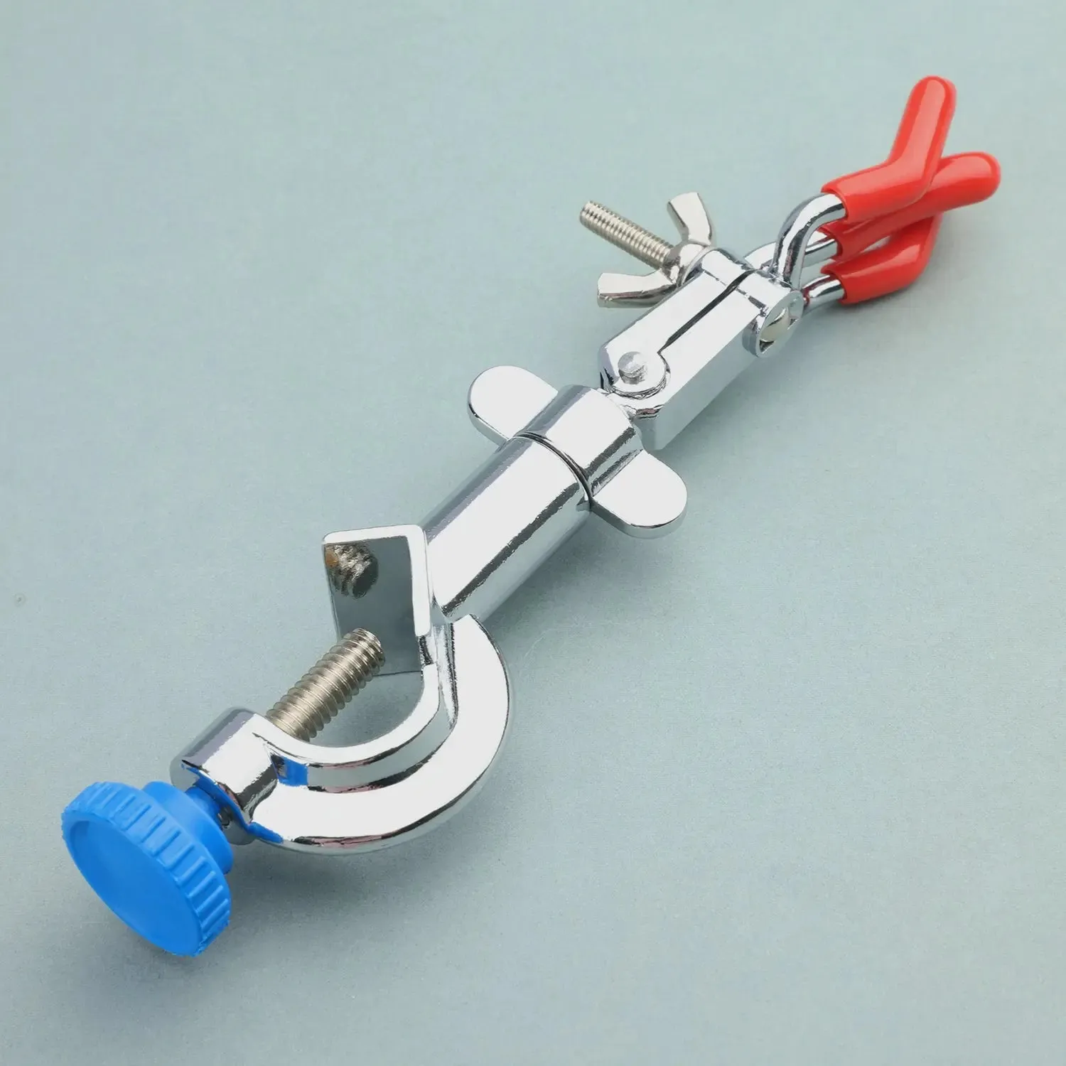 3 Prong Swivel Clamp with Boss Head, Single Adjust