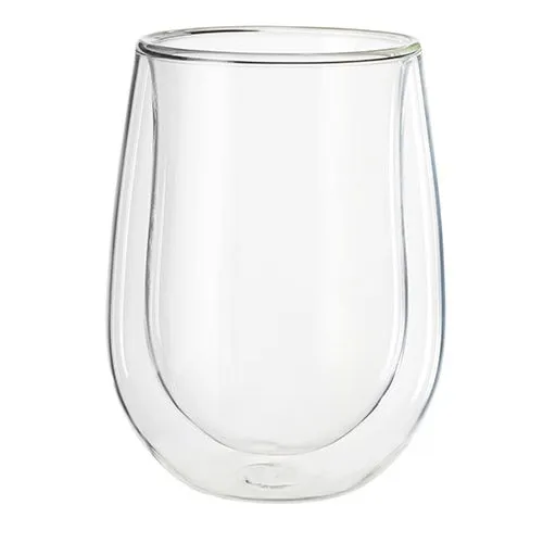 4pc Cafe Roma Double Wall Wine Glass Set