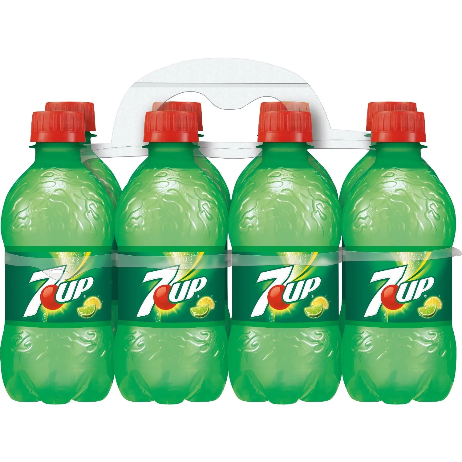 7UP Lemon Lime Soda, 12 fl oz, Bottle, 8 Pack, Allergens Free