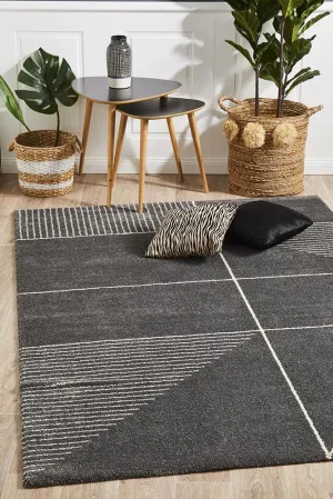 Adina Ivy Modern Charcoal Rug