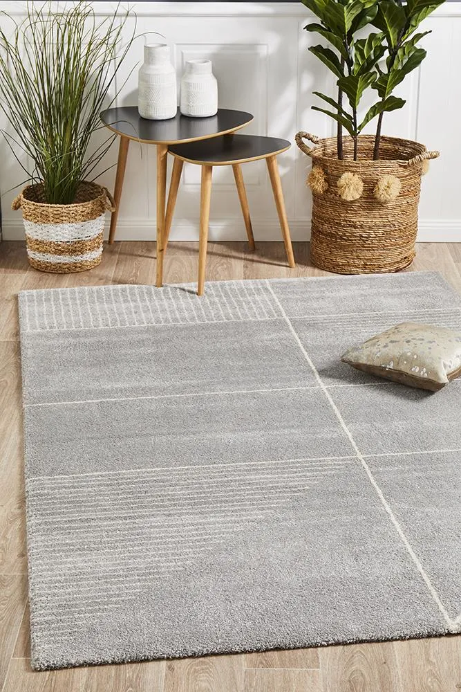 Adina Ivy Modern Silver Rug