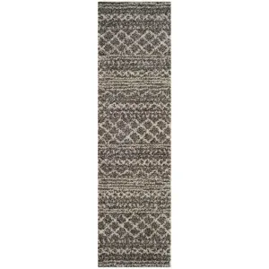 Arizona Shag Tribal Brown/Ivory Runner Rug