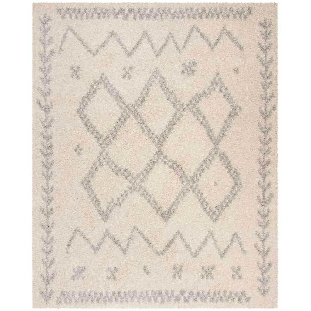 Arizona Shag Tribal Ivory/Gray Area Rug