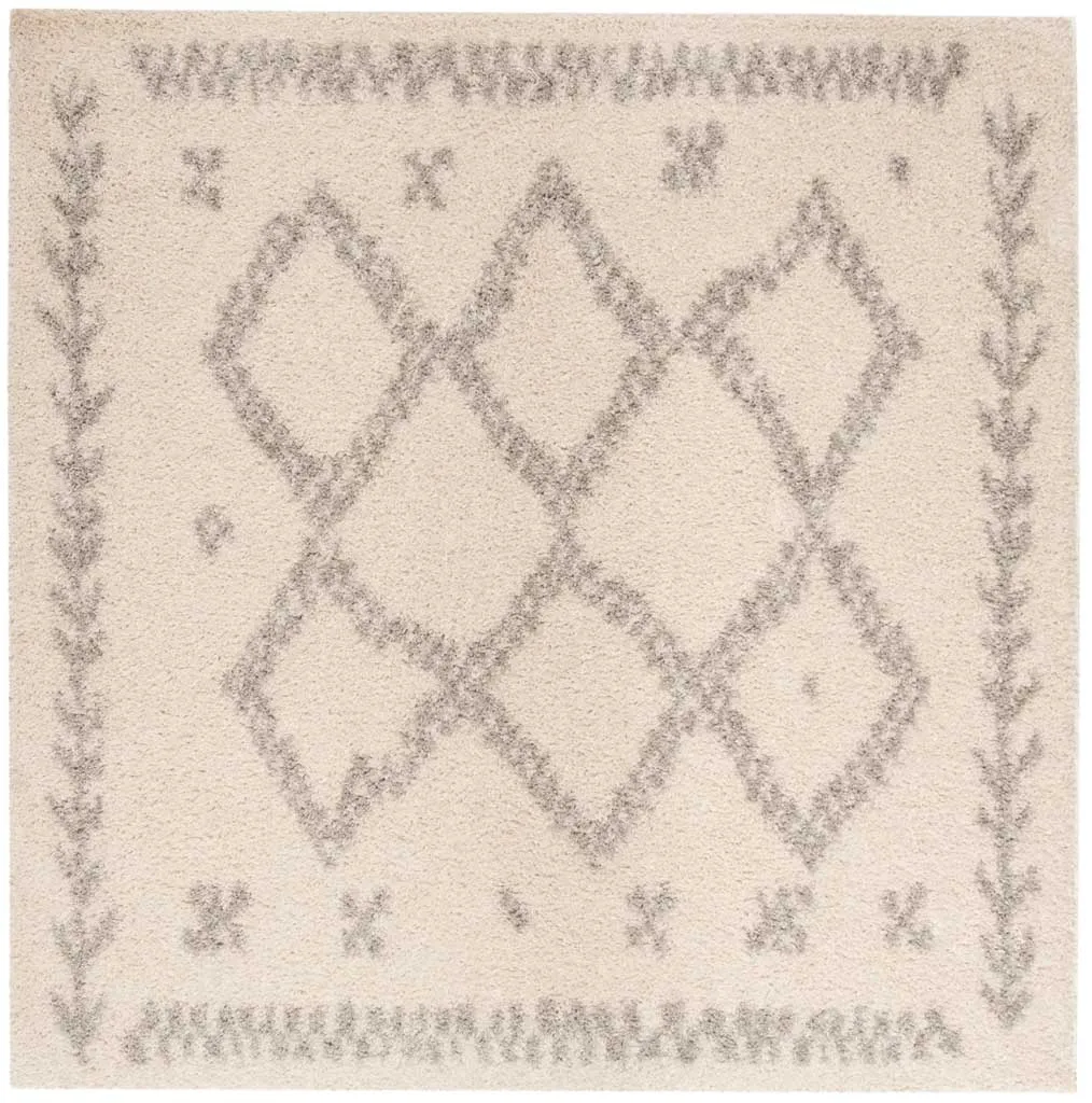 Arizona Shag Tribal Ivory/Gray Area Rug