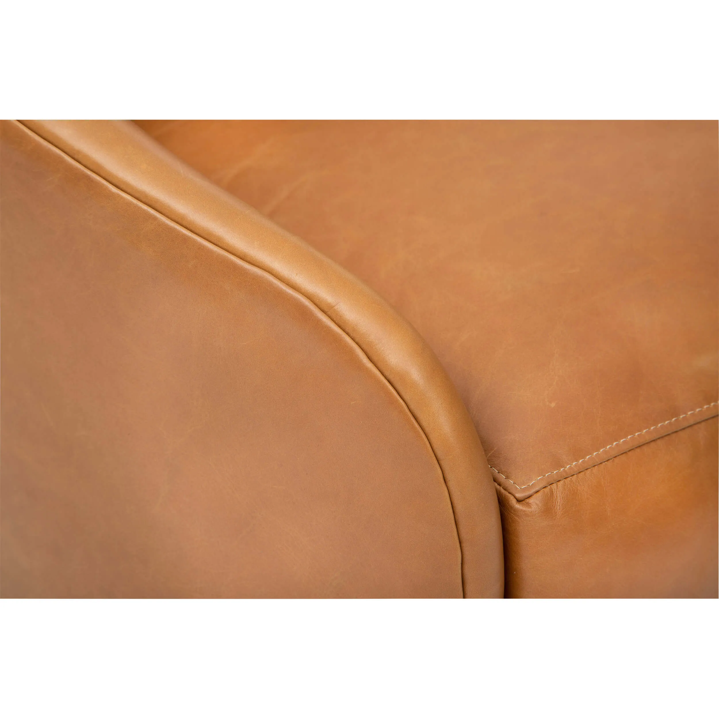 Arlo Leather Swivel Chair, Libby Camel