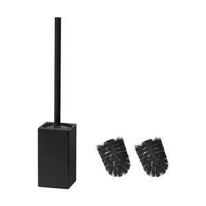 Bgl 304 Stainless Steel Square Stand Toilet Brush Holder (Black)