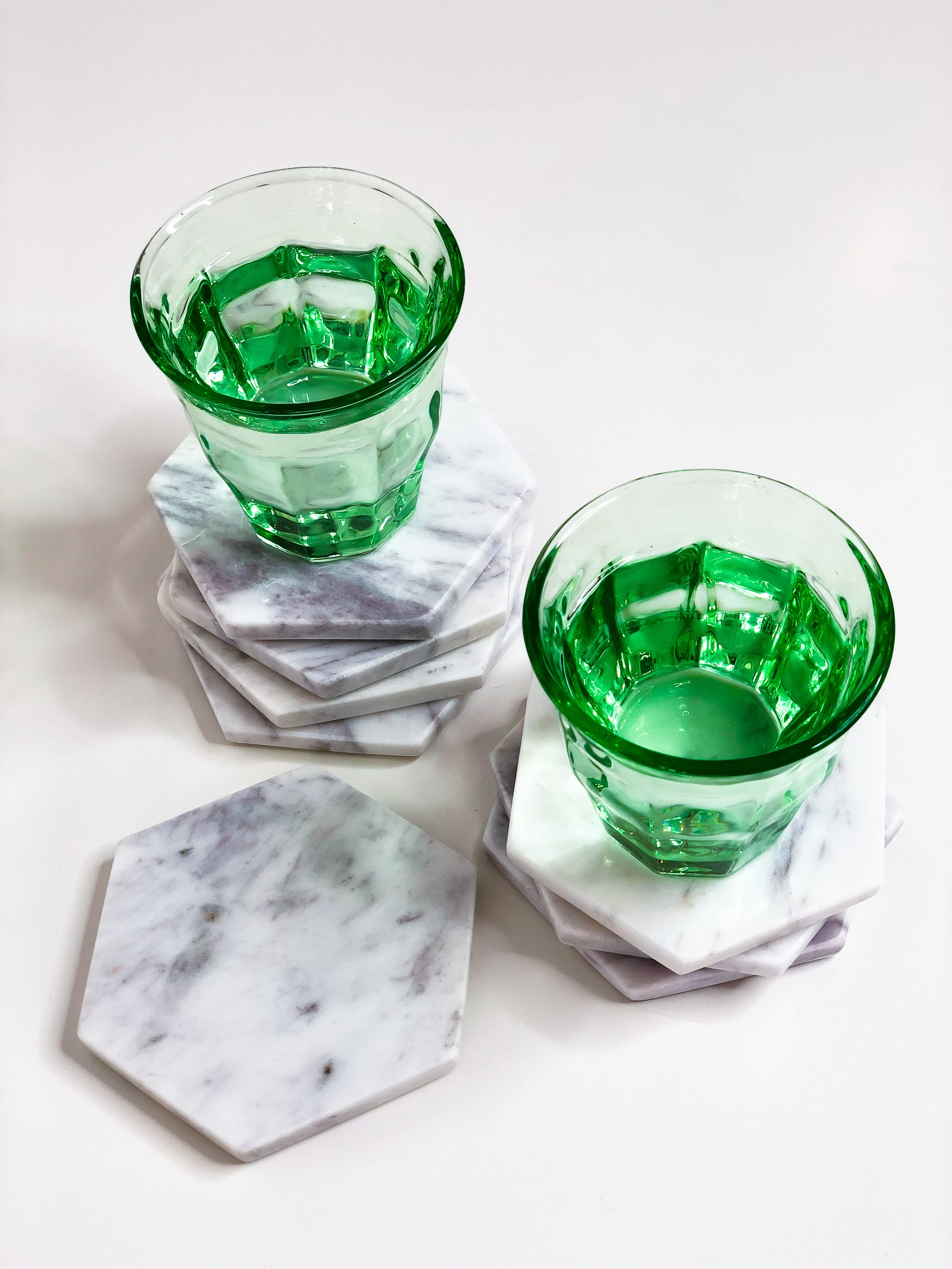 Bistro Glasses Green 8oz, Set of 6