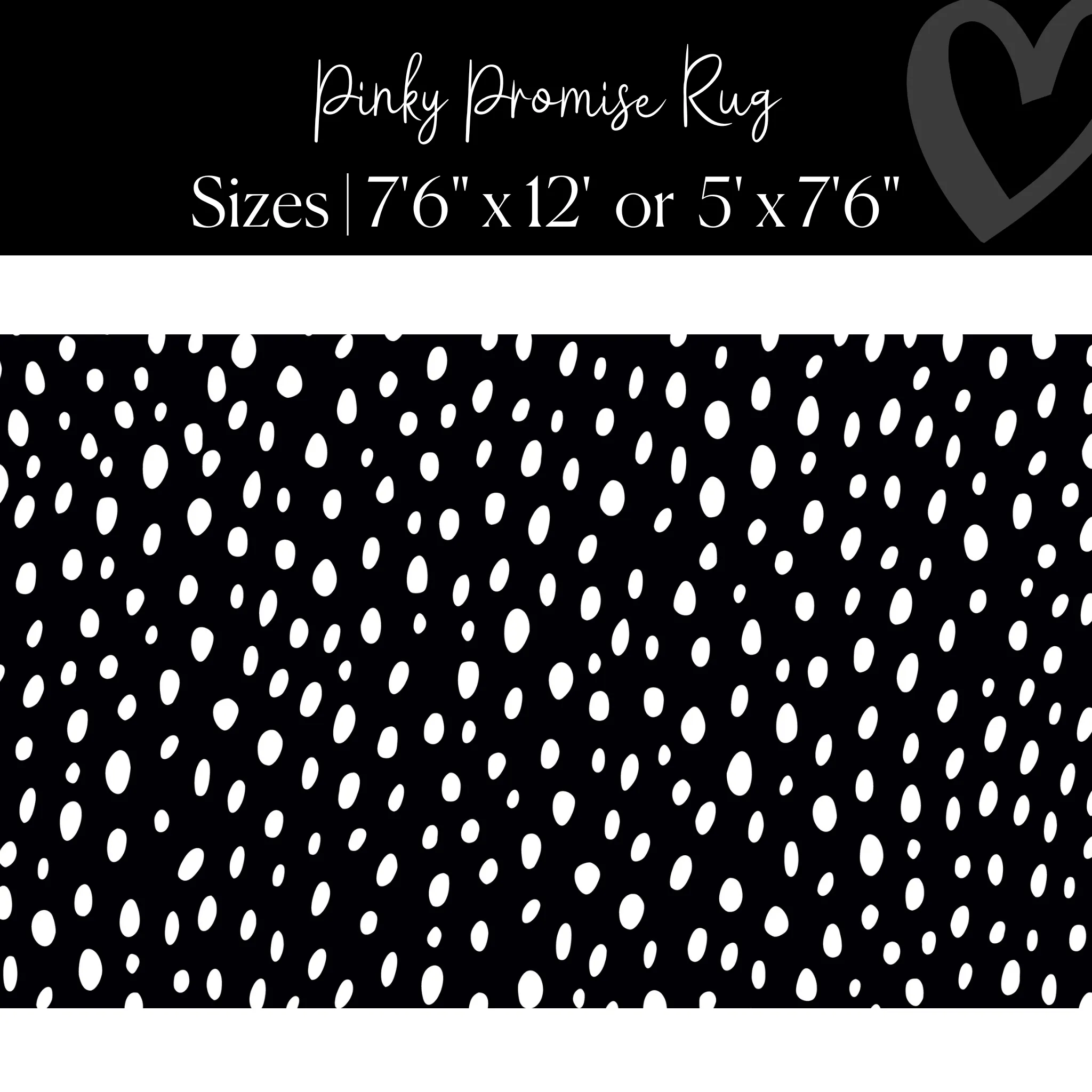 Black and White Spotty Rug | Black and White Classroom Rug | Pinky Promise | Schoolgirl Style