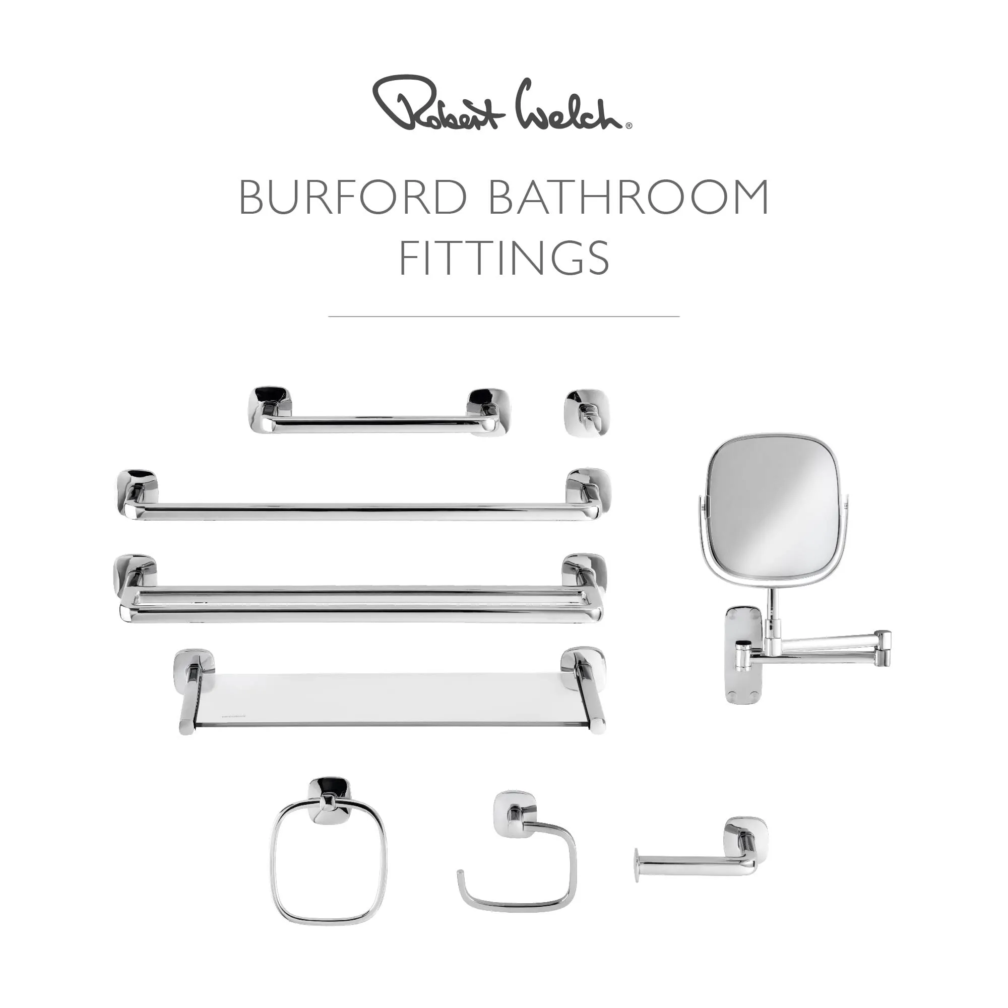 Burford Toilet Brush & Holder with Spare Toilet Brush Head