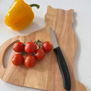 Cat Shaped Wooden Cutting Chopping Board