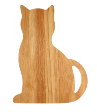 Cat Shaped Wooden Cutting Chopping Board