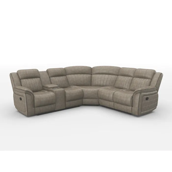 Centeroak Sandy Brown LAF Reclining Sectional