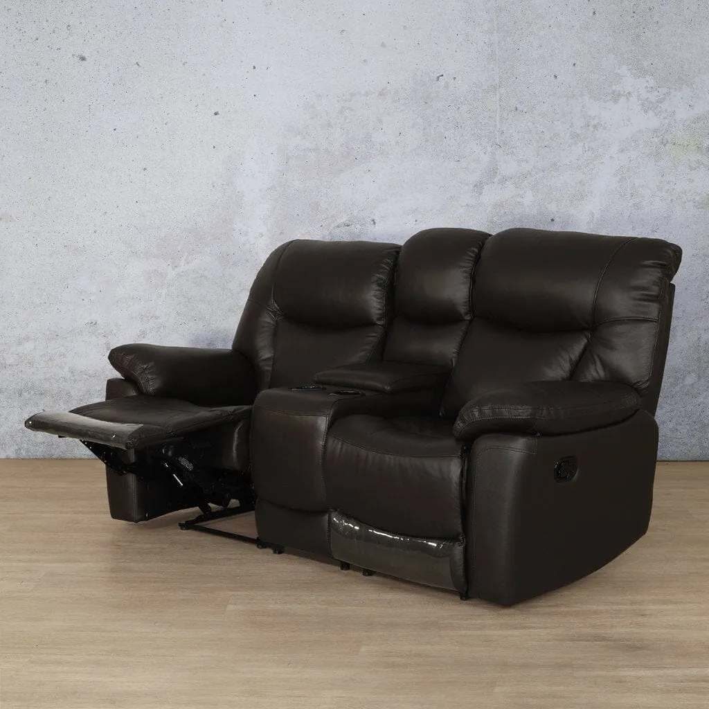 Chester 2 Seater Home Theatre Leather Recliner