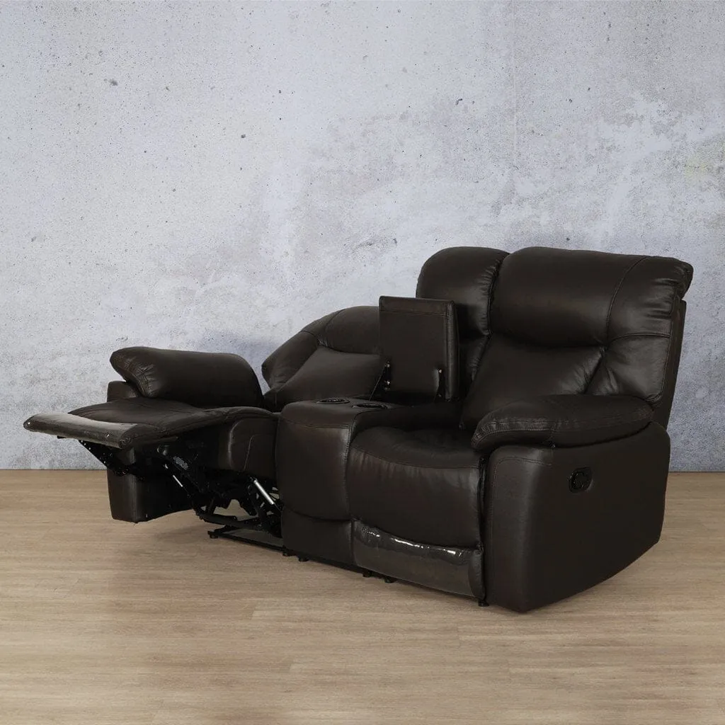 Chester 2 Seater Home Theatre Leather Recliner