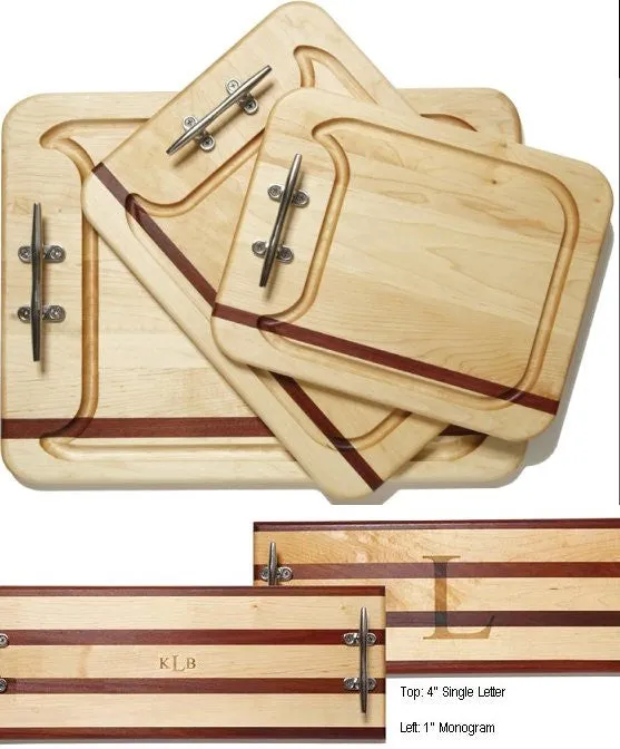 Cleat Handle Mahogany & Maple Serving Boards