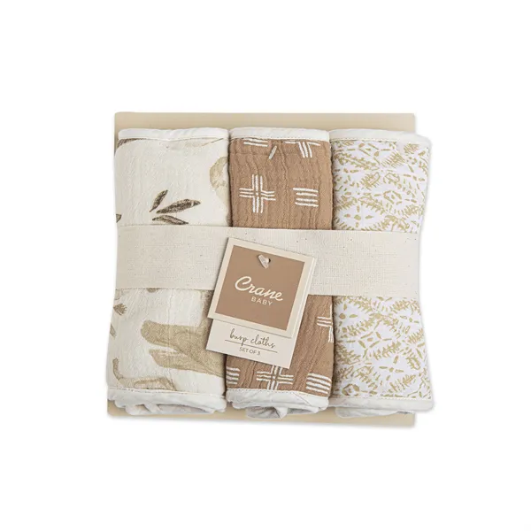 Crane Kendi Burp Cloth Set