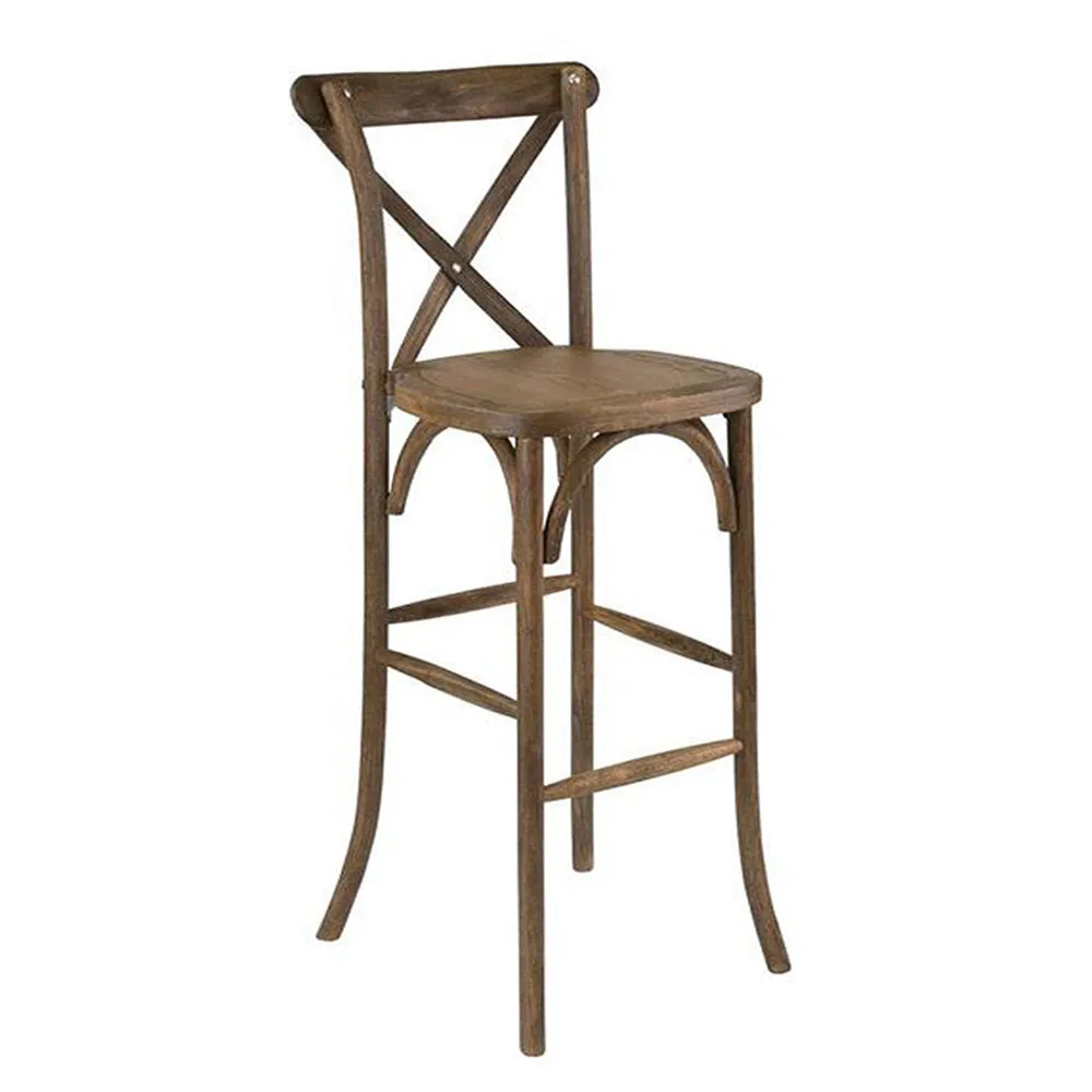 Cross Back Bar Stool