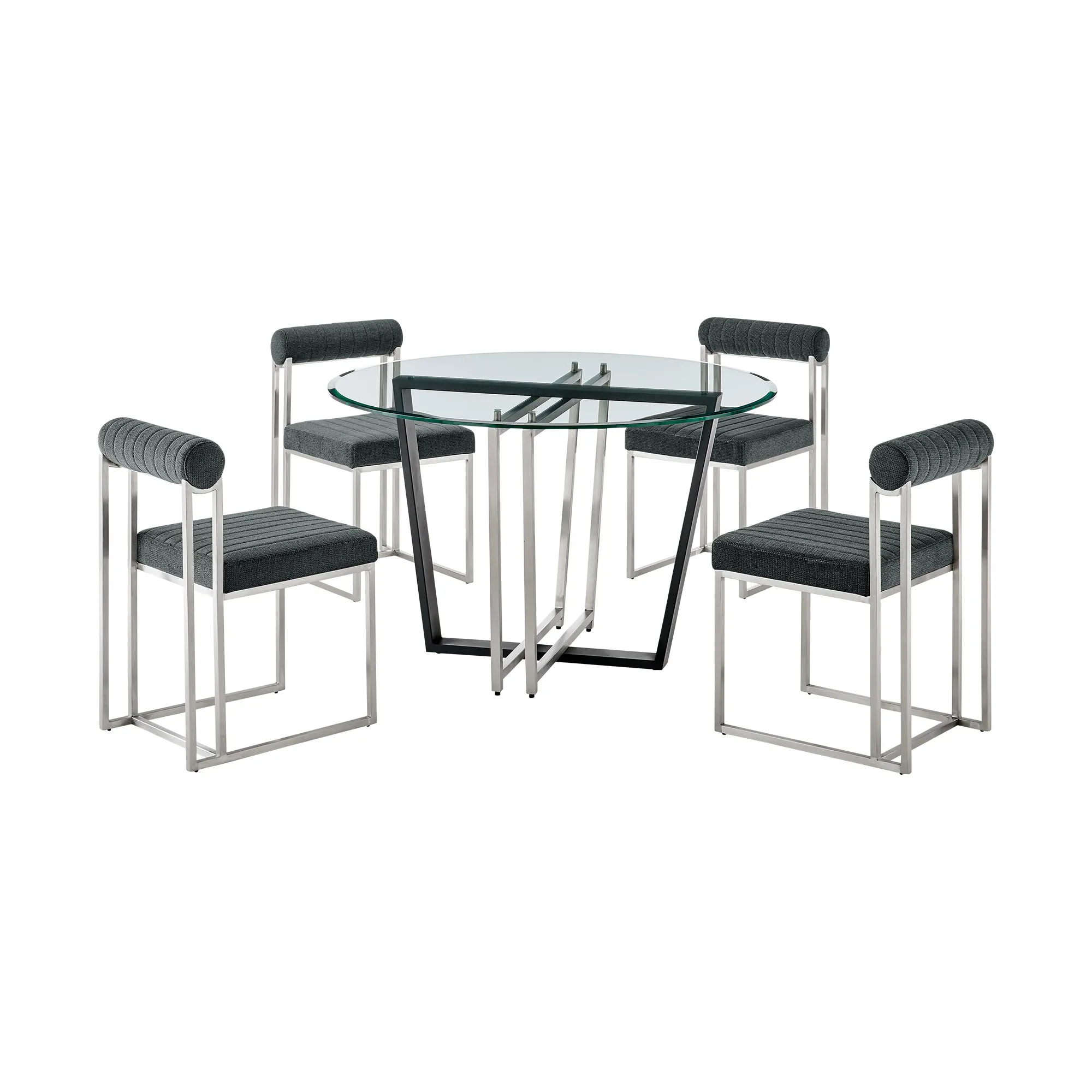 Devi Anastasia 5 Piece Dining Table Set