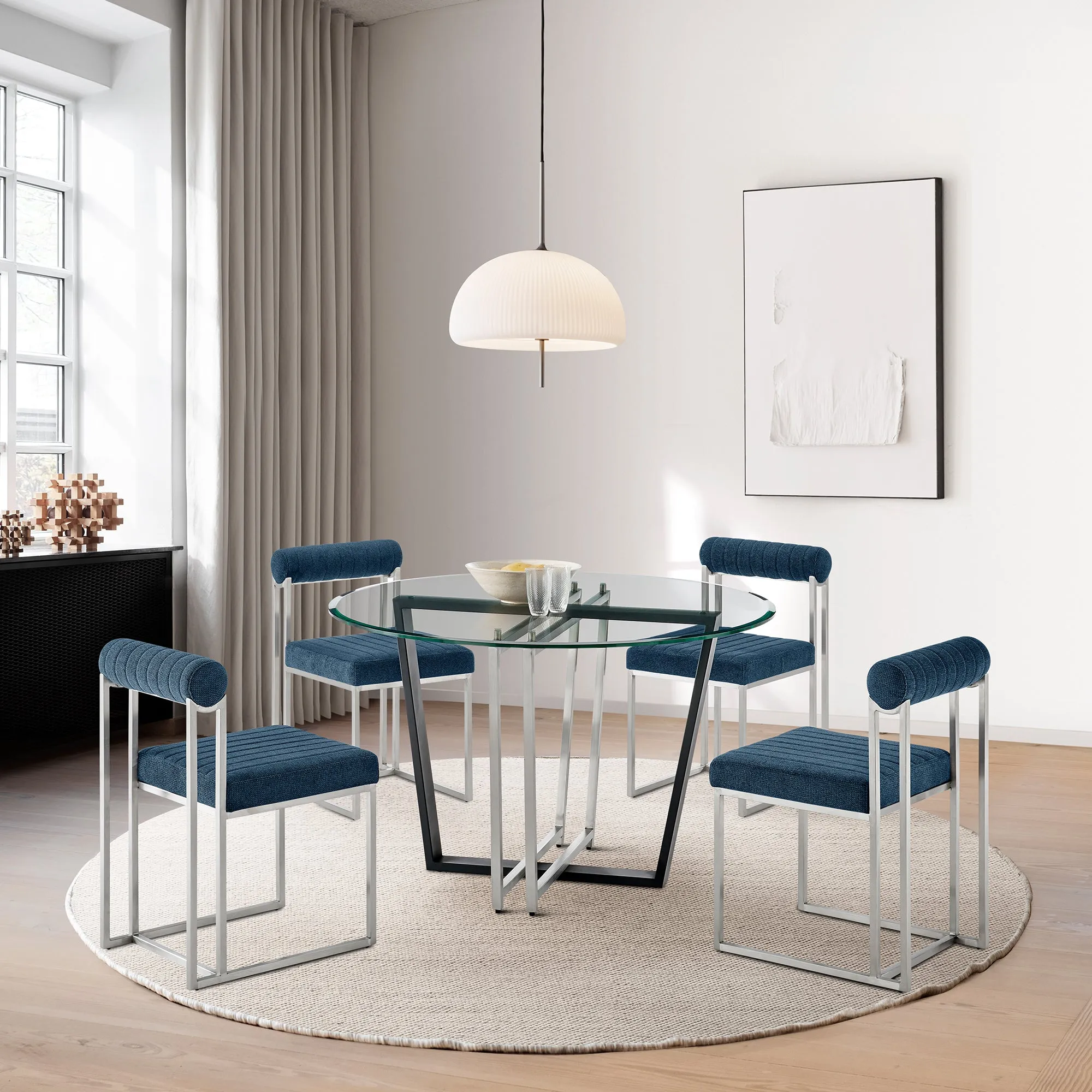 Devi Anastasia 5 Piece Dining Table Set