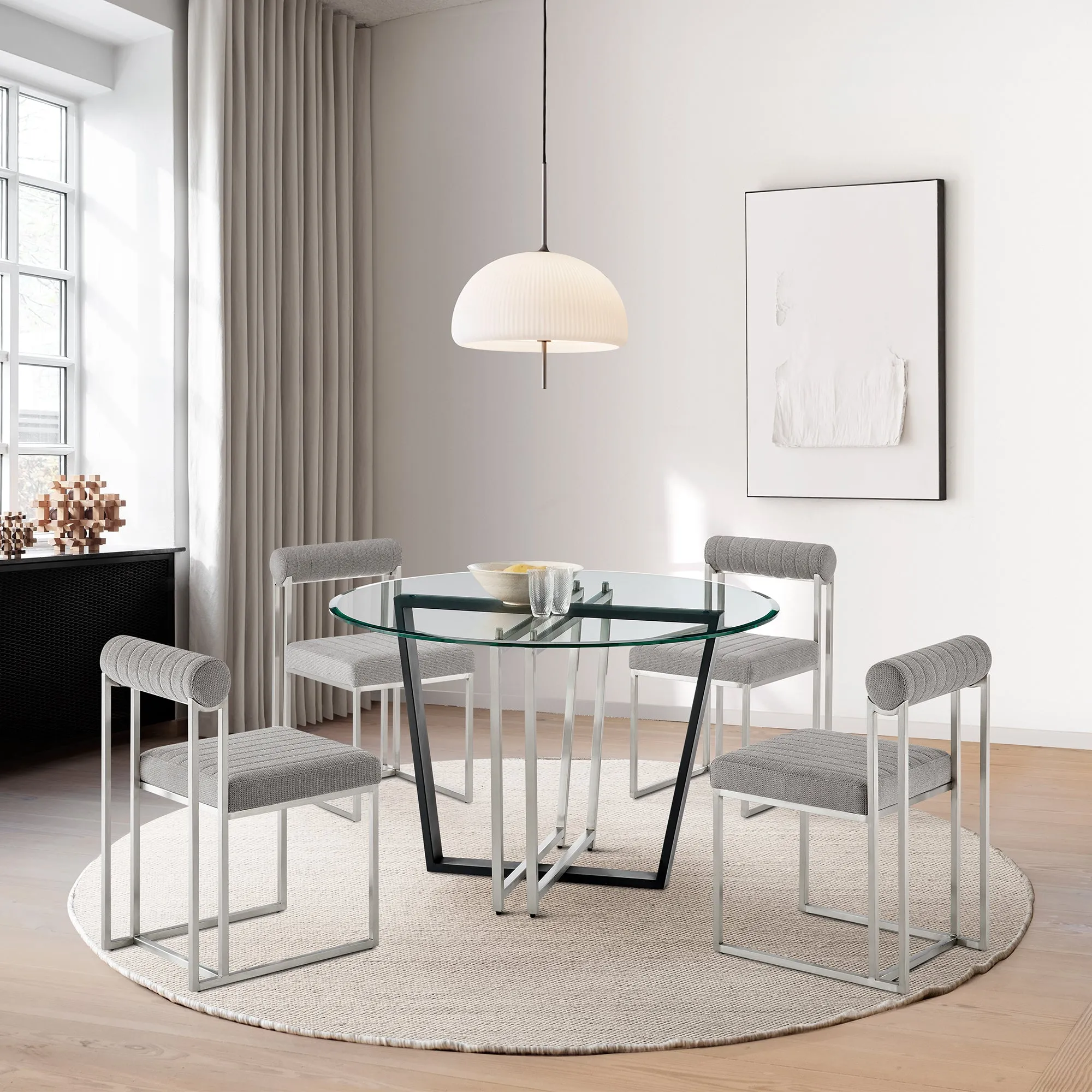 Devi Anastasia 5 Piece Dining Table Set