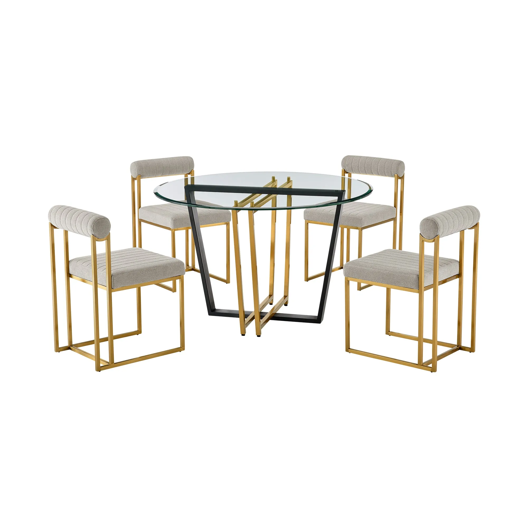 Devi Anastasia 5 Piece Dining Table Set