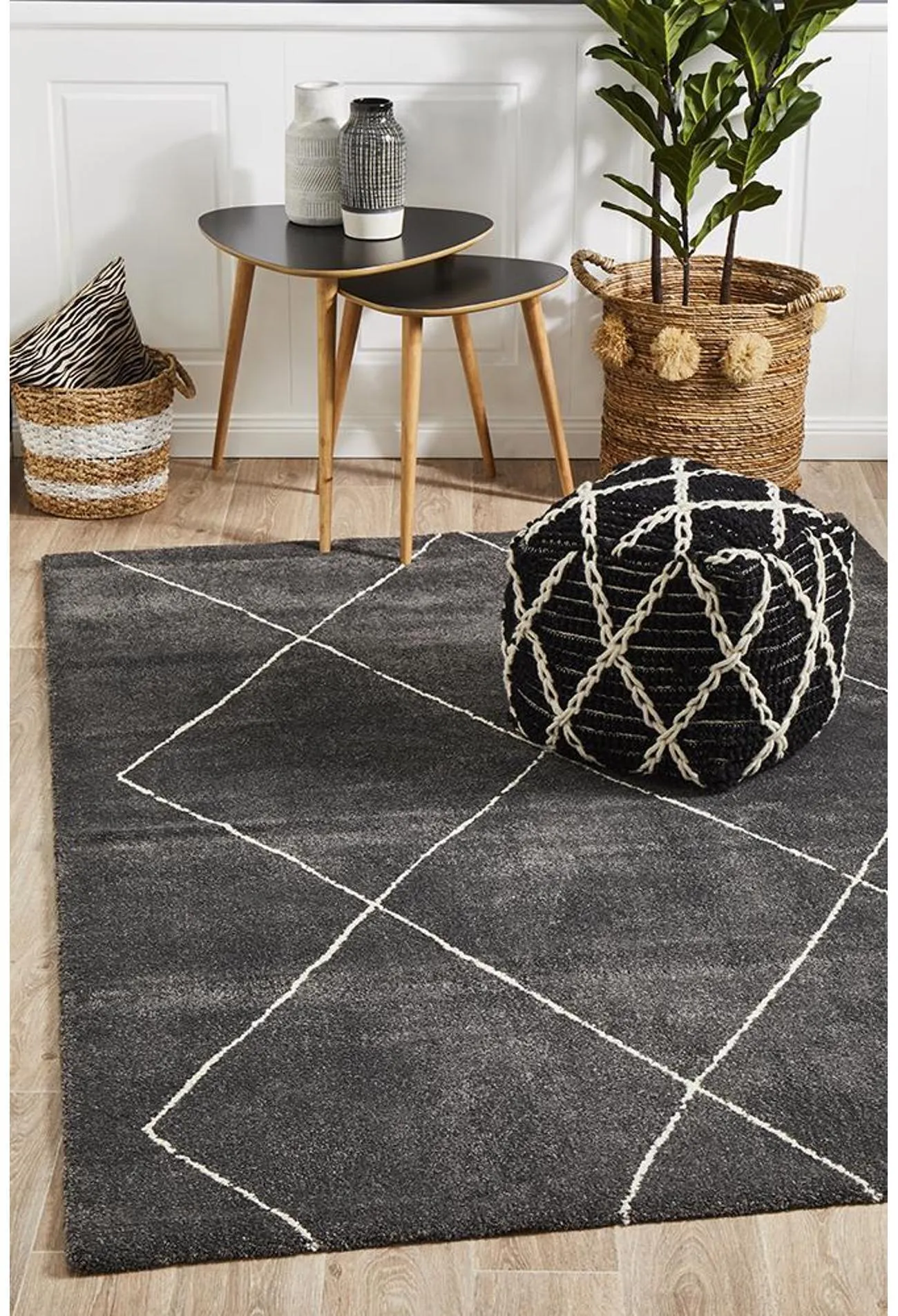 Domayne Rug Charcoal