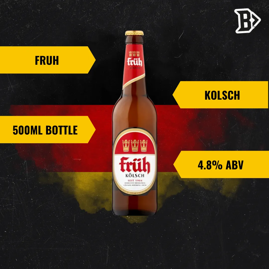 Früh Kölsch German Lager 500ml Bottles - 4.8% ABV (12 Pack)