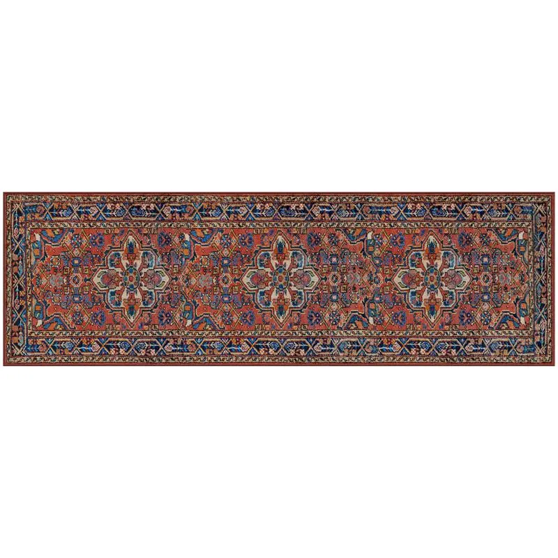 Gel Pro NeverMove Esther 24 in. W X 76 in. L Vintage Red Tribal Polyester Runner Mat