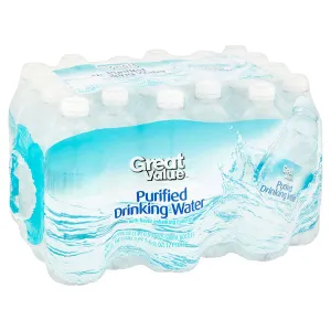 Great Value Purified Drinking Water, 16.9 Fl. Oz., 24 Count