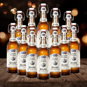 Hacker Pschorr Hefe Weissbier German Wheat Beer 500ml Bottles 5.5% ABV (12 Pack)