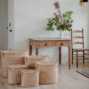 Handwoven Nesting Storage Hamper - Oval