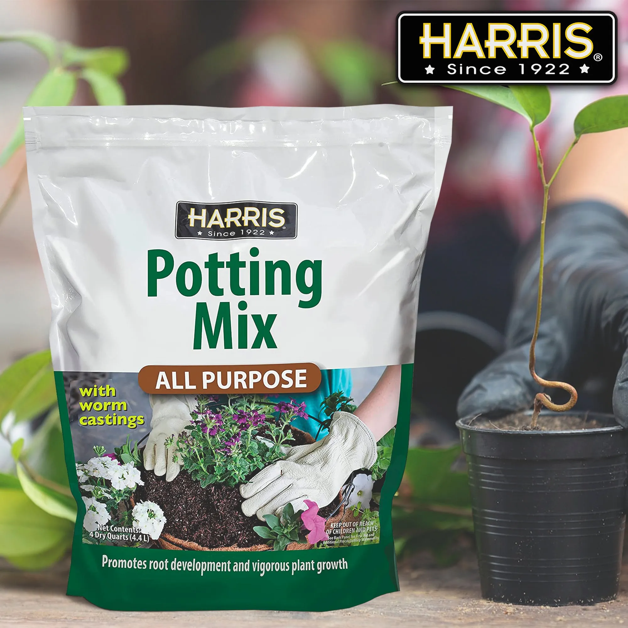 Harris All Purpose Potting Soil with Worm Castings (4 Qts)