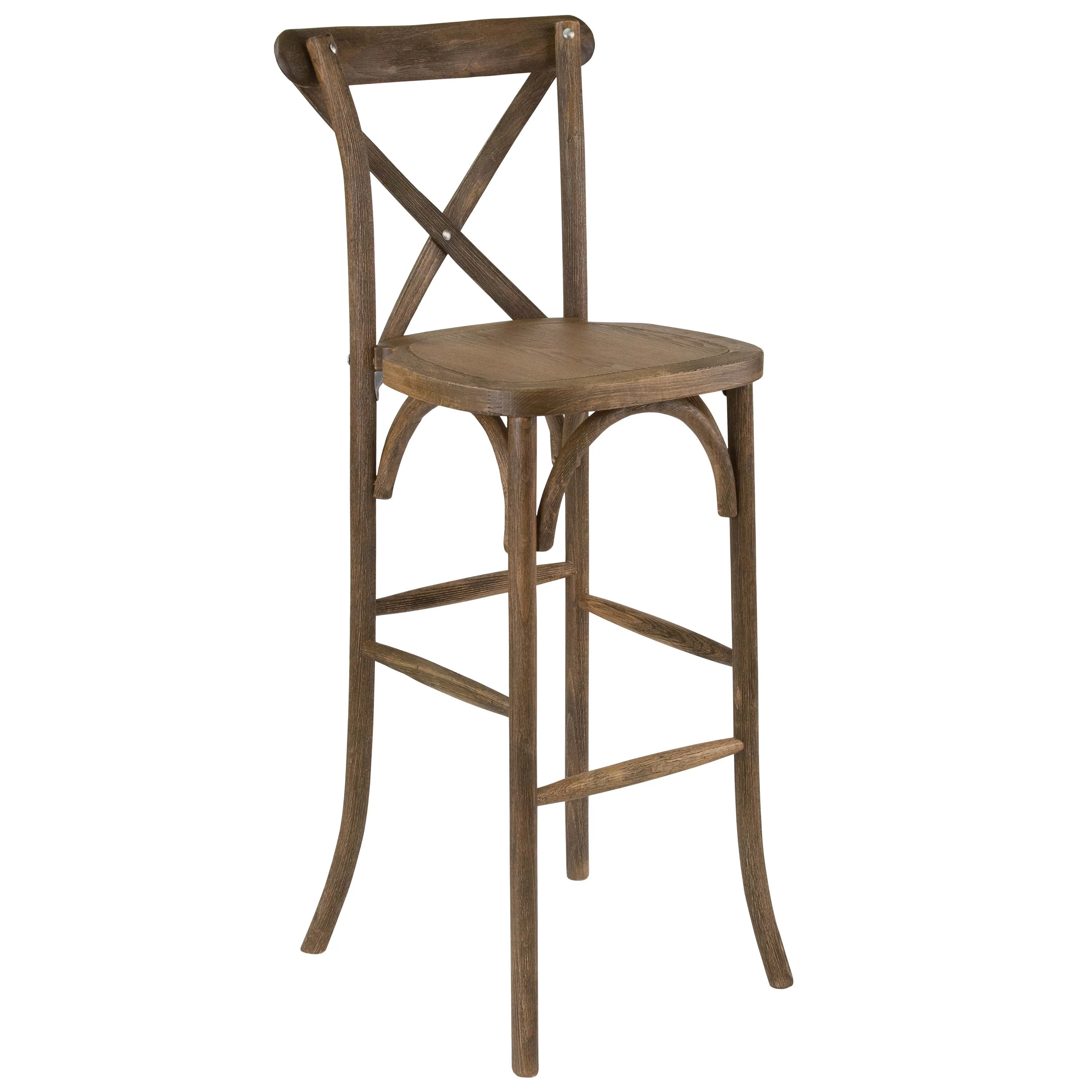 HERCULES Series Wood Cross Back Barstool