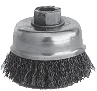 K-T Industries 4" Crimped Cup Brush 5/8-11