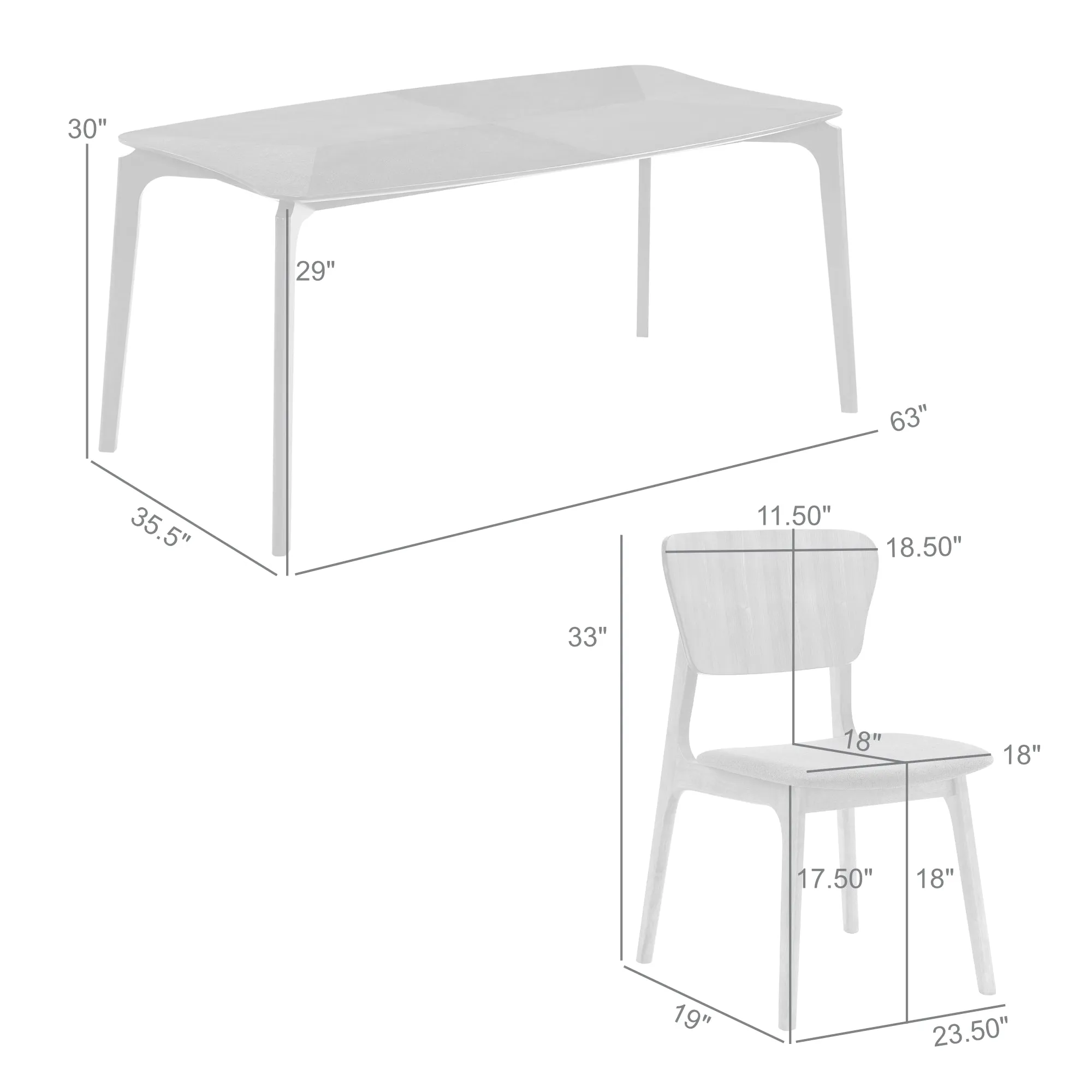 Kalia 5 Piece Wood Dining Set