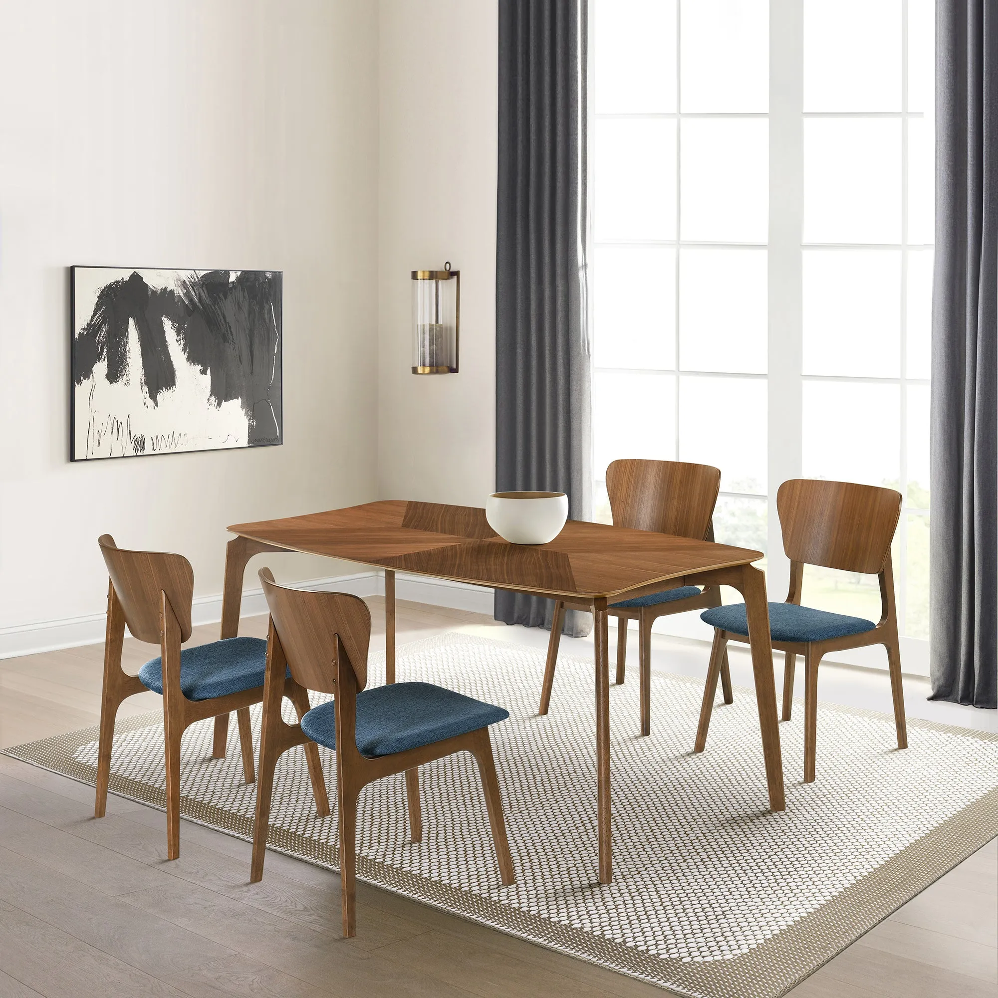 Kalia 5 Piece Wood Dining Set