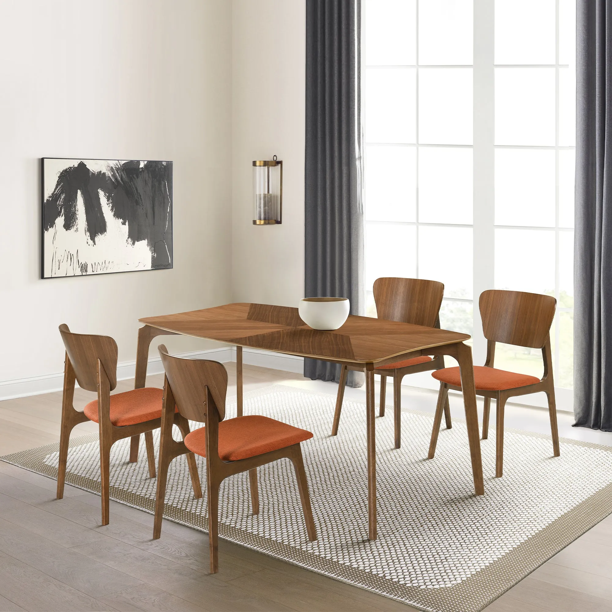 Kalia 5 Piece Wood Dining Set