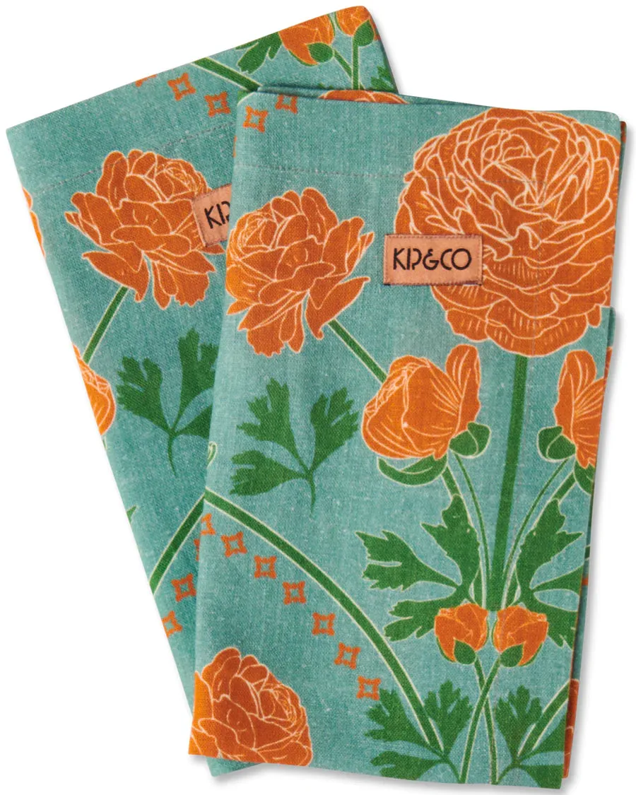 KIP & CO Linen Napkin Set 4 PERFECT POSIE