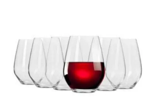 Krosno Harmony Stemless Wine Glasses 540ml 6pc (Made in Poland)