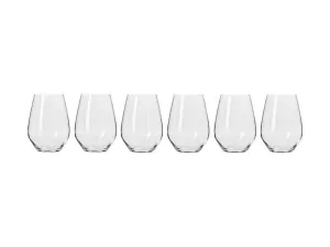 Krosno Harmony Stemless Wine Glasses 540ml 6pc (Made in Poland)