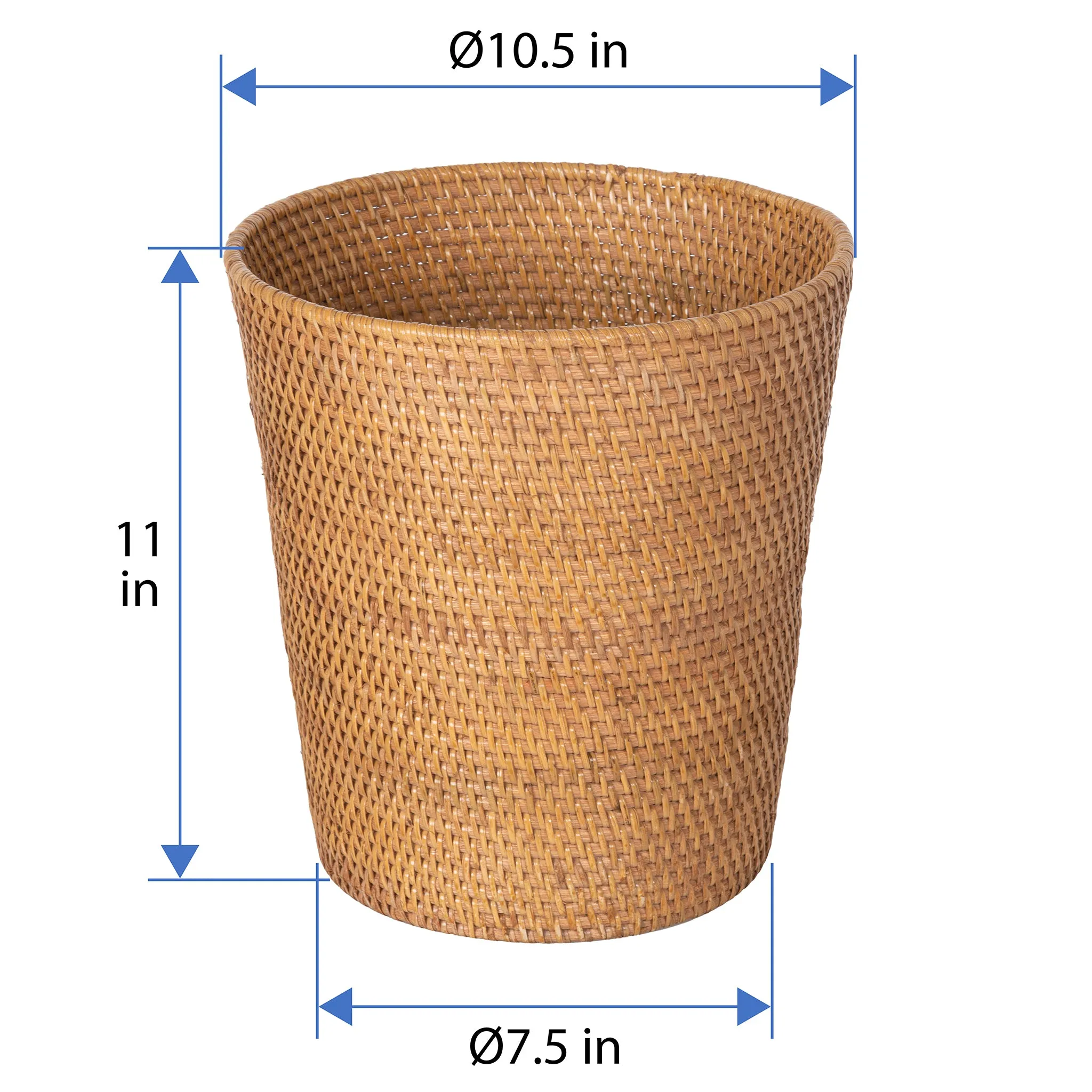 Loma Round Rattan Paper Waste Basket