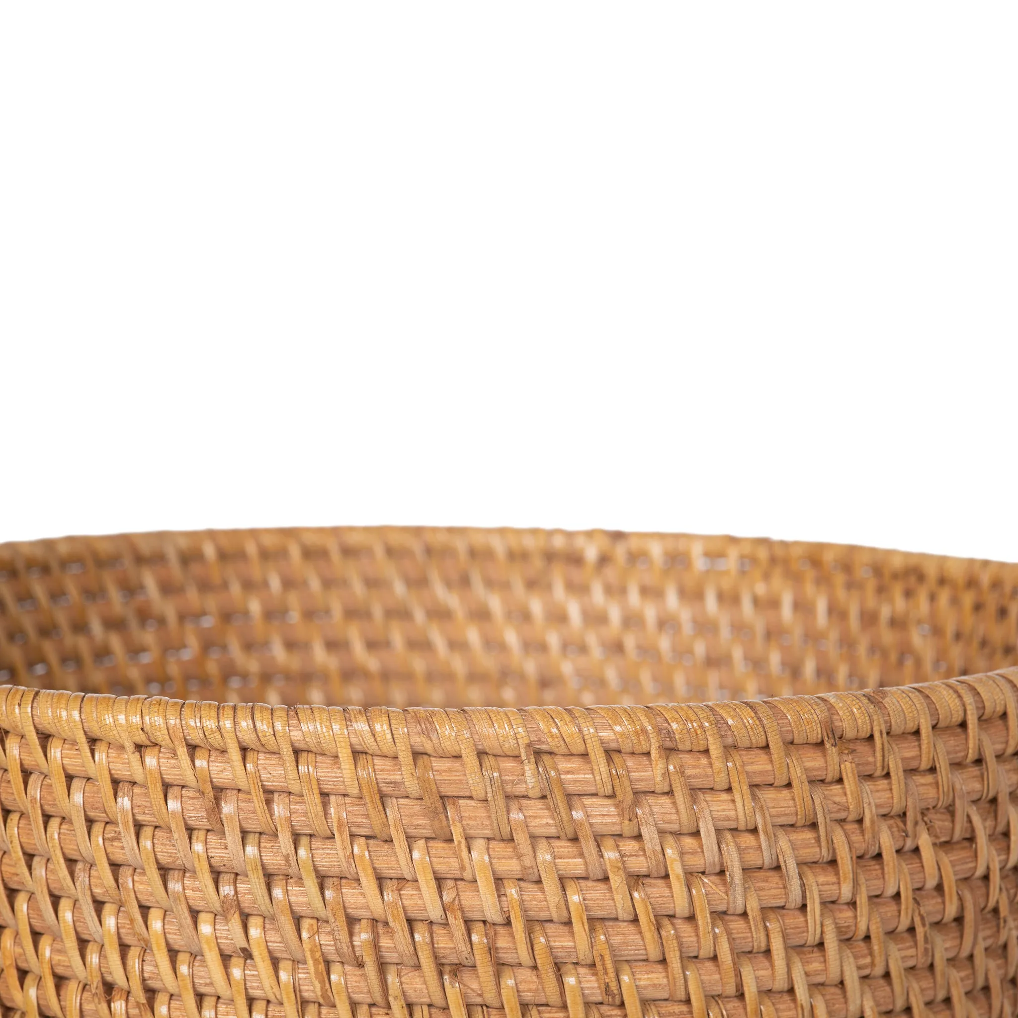 Loma Round Rattan Paper Waste Basket