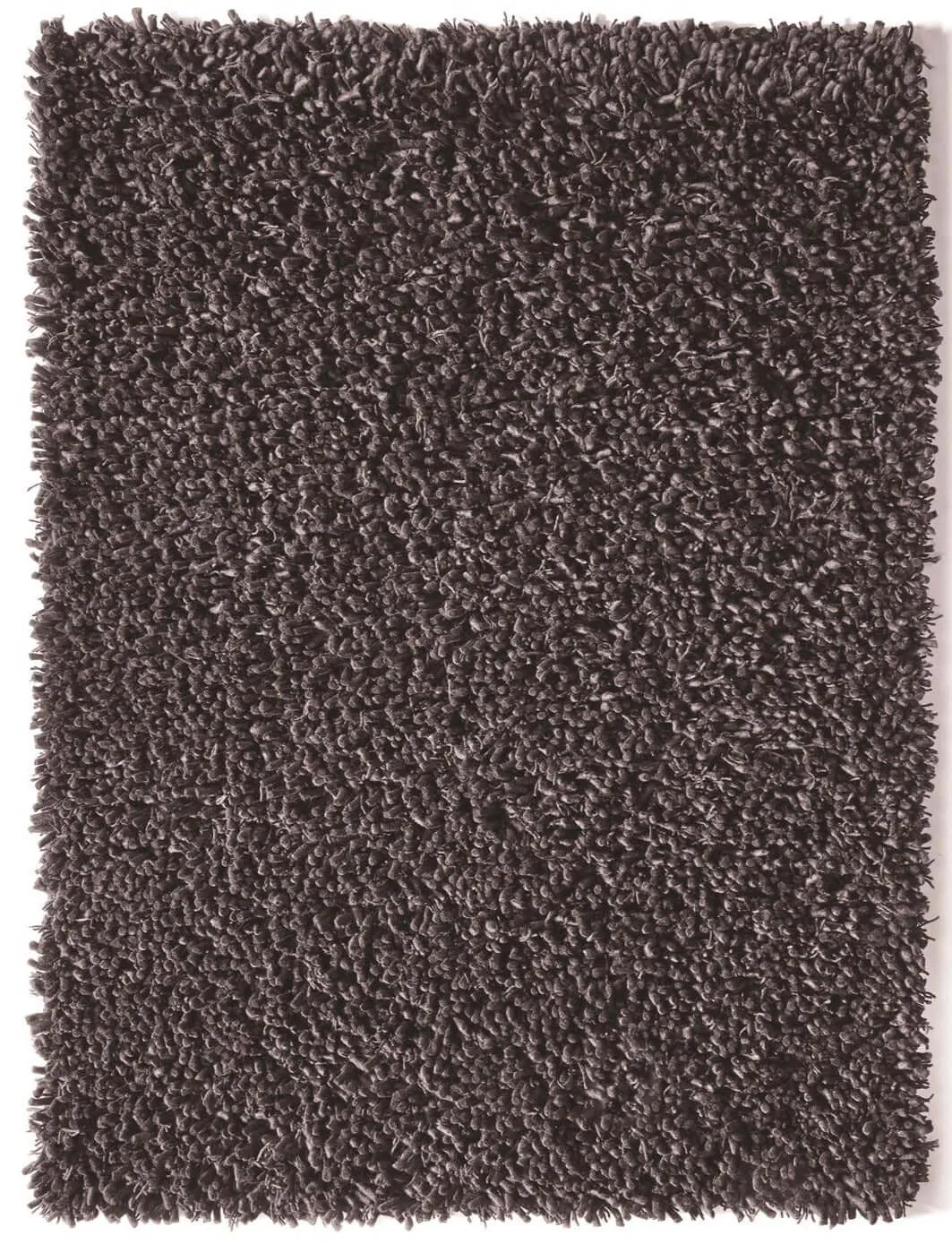 Maine Dark Grey Shaggy Pile Wool Rug