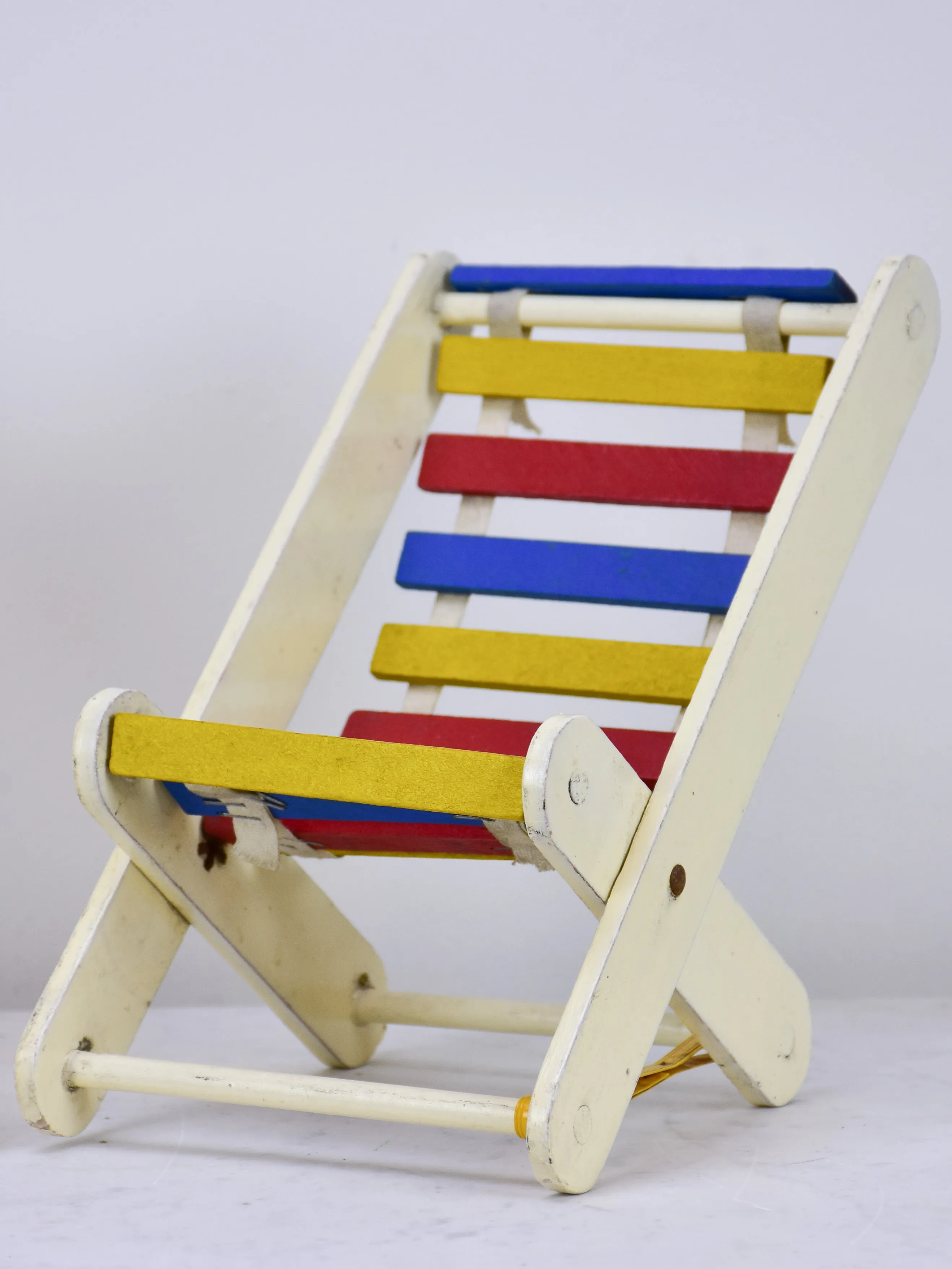 Miniature French vintage deck chairs