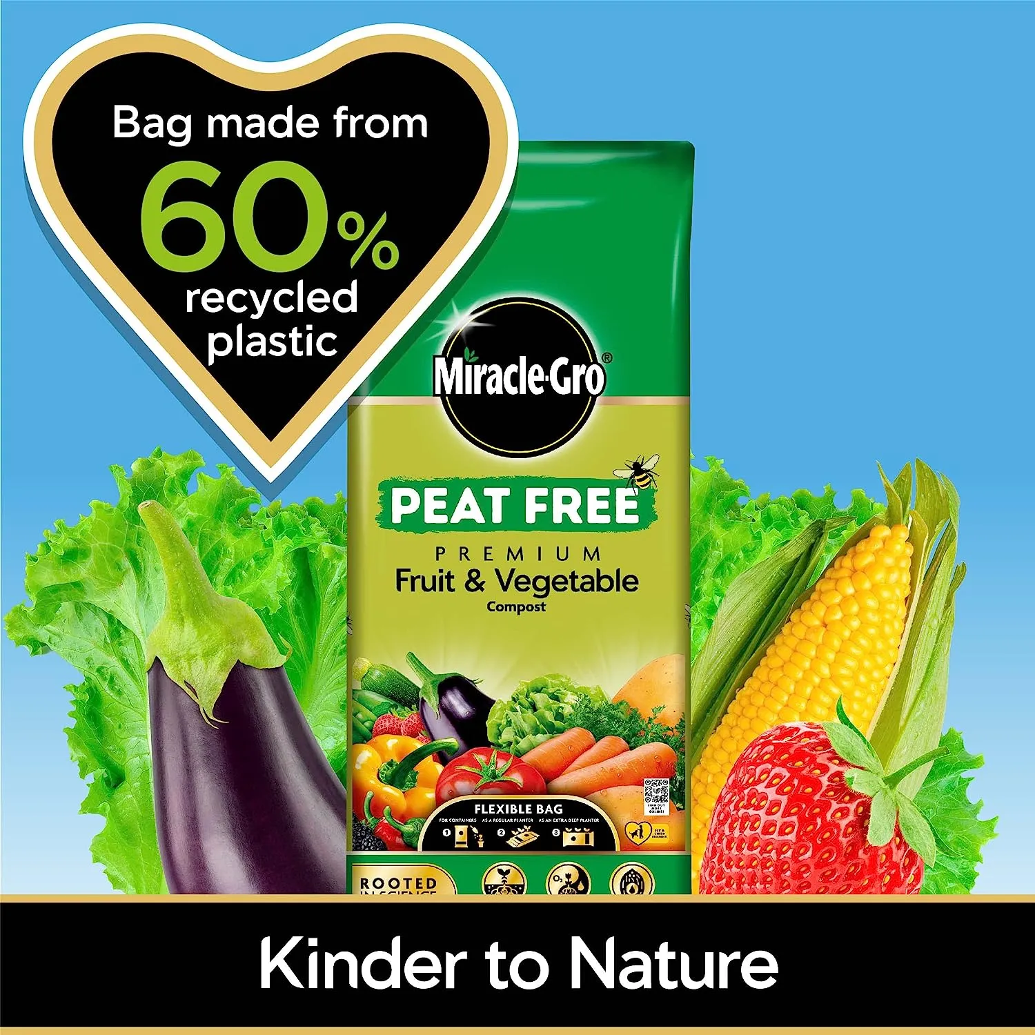 Miracle-Gro 40L Premium Peat Free Fruit & Veg Compost