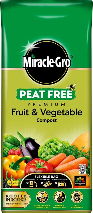 Miracle-Gro 40L Premium Peat Free Fruit & Veg Compost